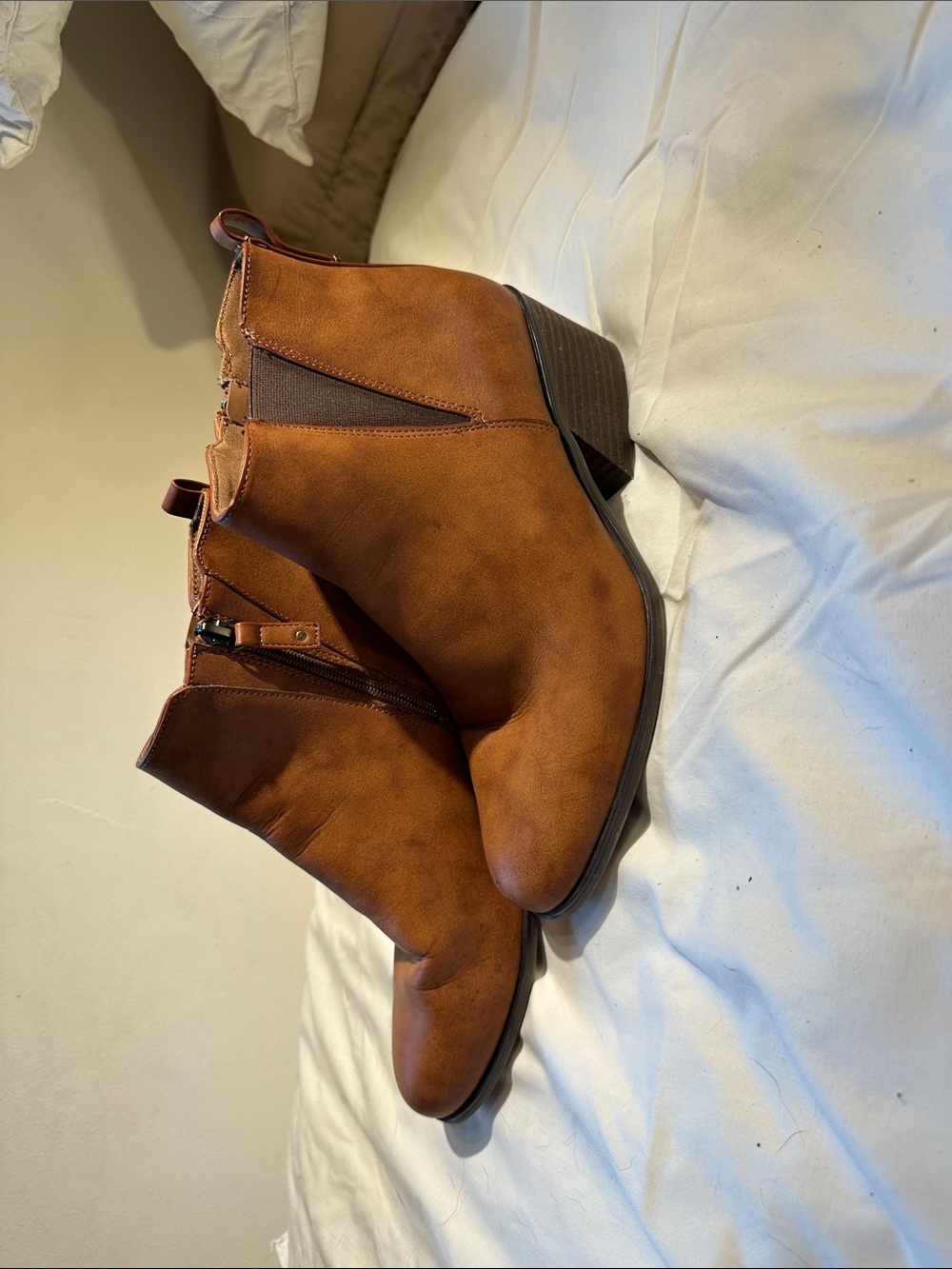 Dr. Scholl's Brown Wedge Ankle Boots